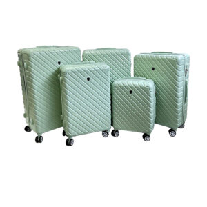 5-Piece Hardshell Luggage Set – Durable PVC Suitcases with 360° Spinner Wheels – Expandable Travel Suitcases in 5 Colours